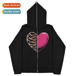 2023 dark red heart sweatshirt men women hoodie gothic coup