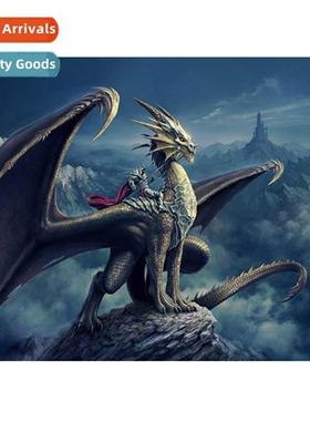 New living room hmade full diamd art lscape decorati paintin