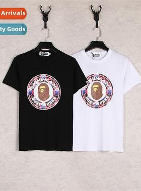 Japanese tide br ape head casual collarless youth carto anim