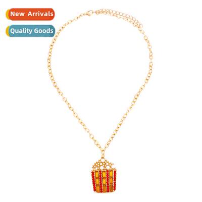 Simple persaly niche new diamd ice cream pendant necklace cr