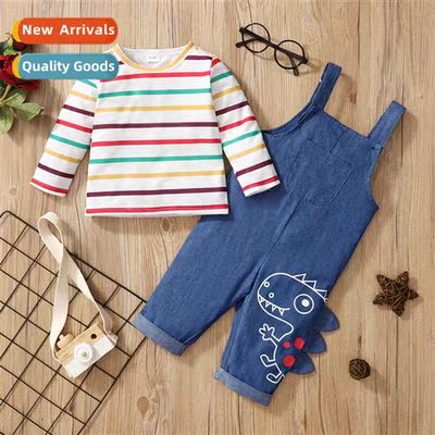 Girls fall  winter 2022 new n striped printed lg-sleeved top