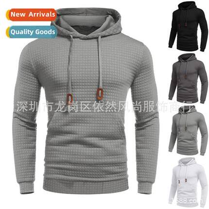 Hooded Pullover Kn Sweatshirt 2022 Autumn  Winter New Plaid