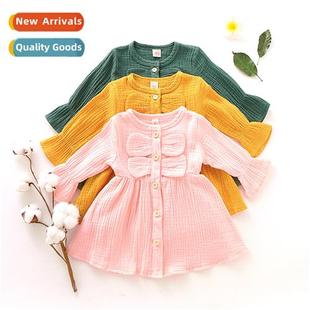 Color Fan Pink Women Dress Tide Autumn 2020 Solid Cott