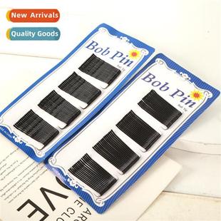 side word invisible bangs clip paint spray pin Black