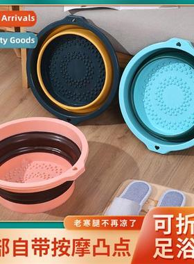 Foldable foot soaking bucket plastic foot wash tub home foot