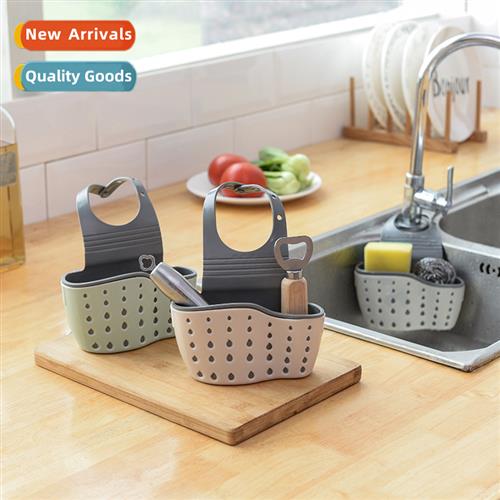 Work creative double sink hanging bag kchen shelf faucet spg