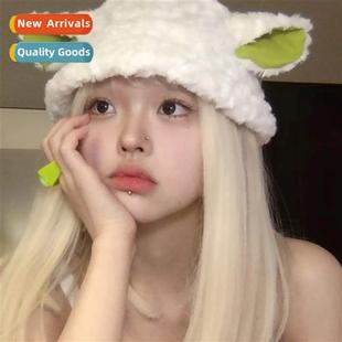 cute plush hat qualy fall fisherman versi ears High sheep