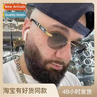 Wood Leg Sunglasses 2021 Mens Marble Trendy New