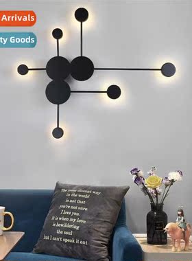 Scinavian modern minimalist er living room background wall d