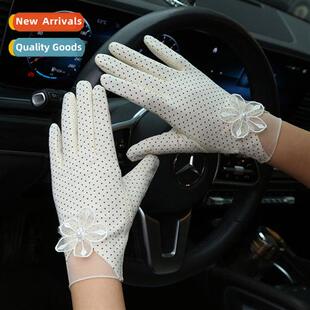 Sunscreen cott thin secti gloves summer breathable st anti-u