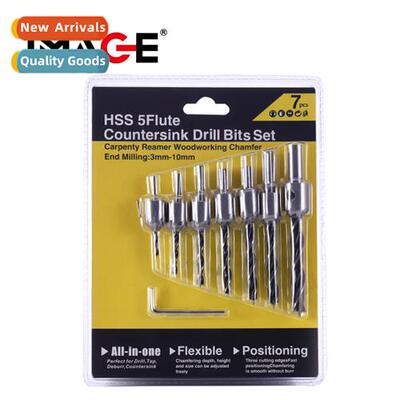 HSS woodworking triple countersunk head drill chamfering b w