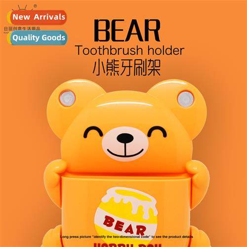 RB195 carto bear wh sucti cups sucti wall toothbrush toothpa