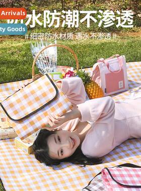 Portable outdoor picnic mat floor mat ins wind thickened wat