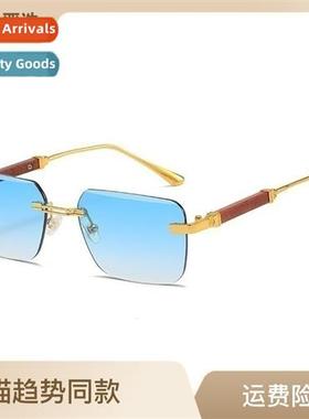 6048 cut edge fashi rimless sunglasses 2023 new nd sunglasse