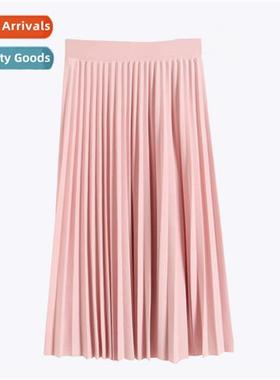 European stati spring and summer new chiff half-body skirt i