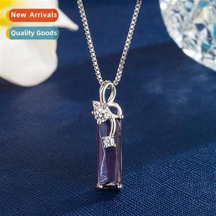 necklace temperament female romantic pendan amethyst fashi