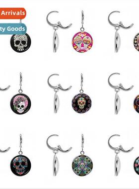 Hippie Skulls Mexican Candy Skull Earrings Timeless Gemste E