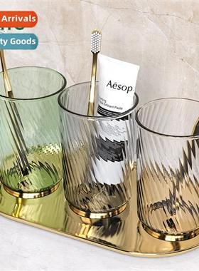 Light luxury mouthwash cup couple transparent brush cup hous