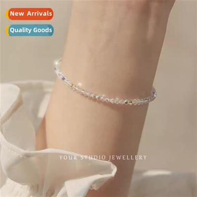 Super Shiny! Rare Exmely Fine Schwarzkopf Crystal Bracelet S