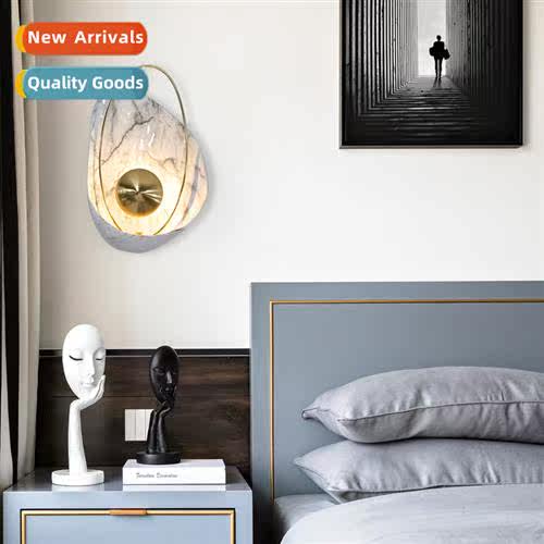 Scinavian -modern imati marble shell light luxury copper wal