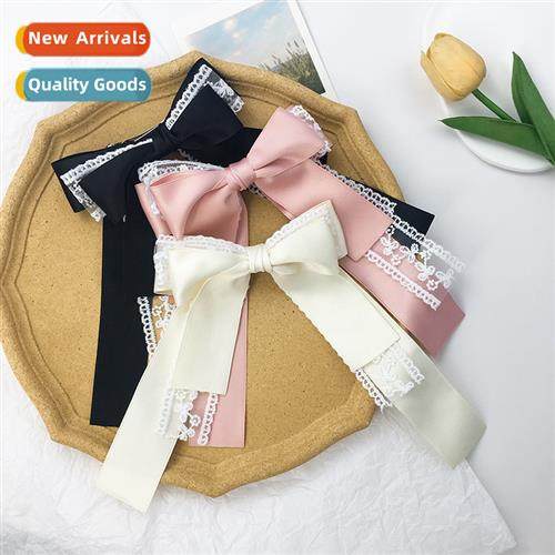 Lace bow ribb hair clips female sweet and lovely Japan and S