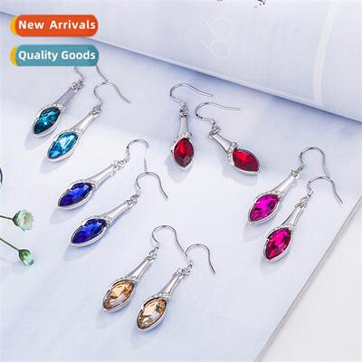 n tears  angels lg earrings Rose deep blue gemste lg earring