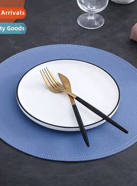 PU waterpro plate mat oilpro double lear table mat round wes