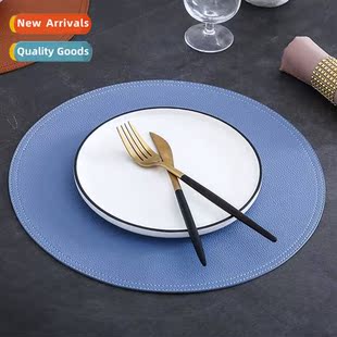 PU waterpro plate mat oilpro double lear table mat round wes