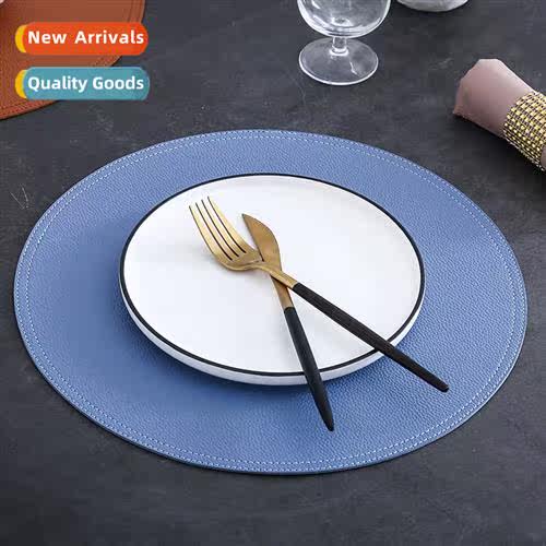 PU waterpro plate mat oilpro double lear table mat round wes