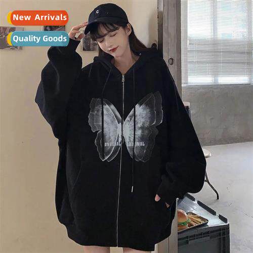 Dark Wind Hip Hop Gothic Harajuku Y2K Butterfly Letter Print