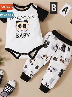 Girls spring  fall  2021 new fashi bear printing short-sleev