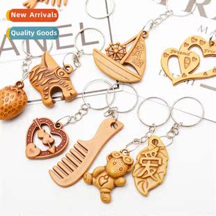 small gift pendant Imati mahogany keychain imati practi wood