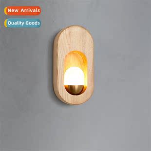style retro bedroom wabi bedside lamp sabi wall Japanese log