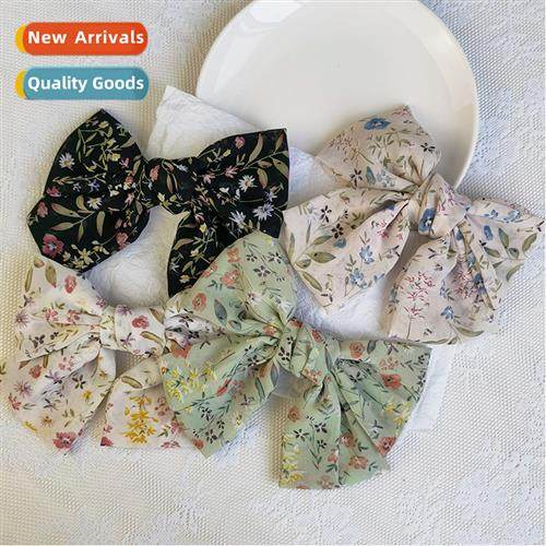 Yuan Qi spring flowers big bow hairpin retro Japanese ladies