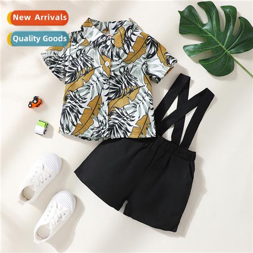 Boys spring  autumn  2022 new n persaly short-sleeved printe