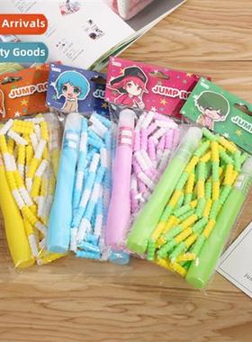 Bamboo jump rope kindergarten children hard beads toddler el