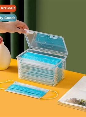 Square Mask Organizer Plastic Transparent Large Capacy Medic