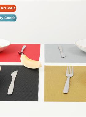 solid color pvc placemat oil 30*45cm Teslin insulated table