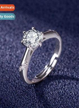 n plated 925 silver ring female zircia ring wedding ring ope