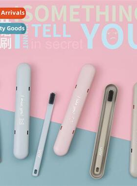 ultra fine st bristle toothbrush case travel portable adult