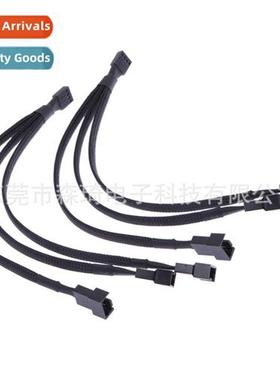 Fan 4PIN PWM 1 out  3 adapter cable Snake skin mesh cable Fa