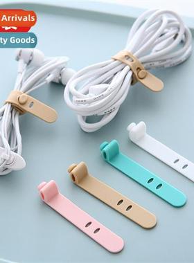 4pcs Silice Cable Tie Cable Organizer Anti Lost Headphe Char