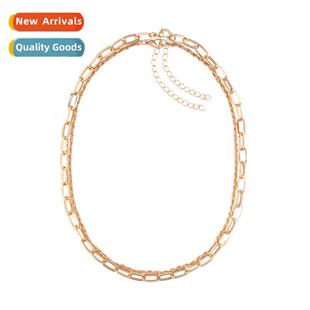 New Simple Creative Alloy Atmospheric Double Layer Necklace