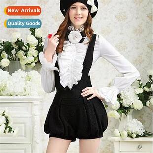 2023 spring  summer new Lotus leaf edge collar fashi tempera