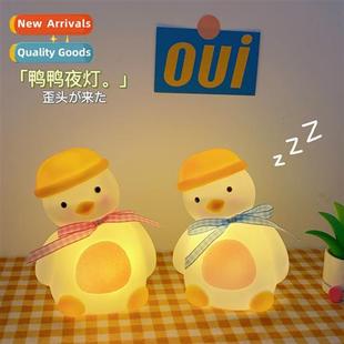 cute room girl duck head crooked light night LED bedroom ins