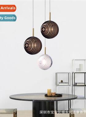 Post-modern villa staircase glass lg line small chelier simp