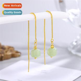niche jade cold luxury light senior wire ear Hetian Imati
