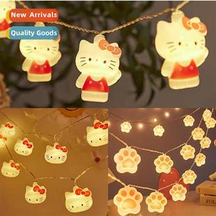 lights indoor room Hello decor ins string heart Kty girl