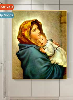 Diamd painting new DIY Our Lady  Child full round diamd hmad
