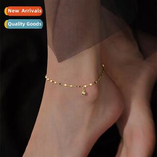 925 sterling silver round beads anklet light luxury jewelry